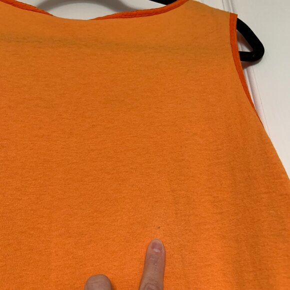 Johnny Was T-shirt Sleeveless Tank Maxi Dress 100% Cotton Orange Size M - Picture 7 of 14